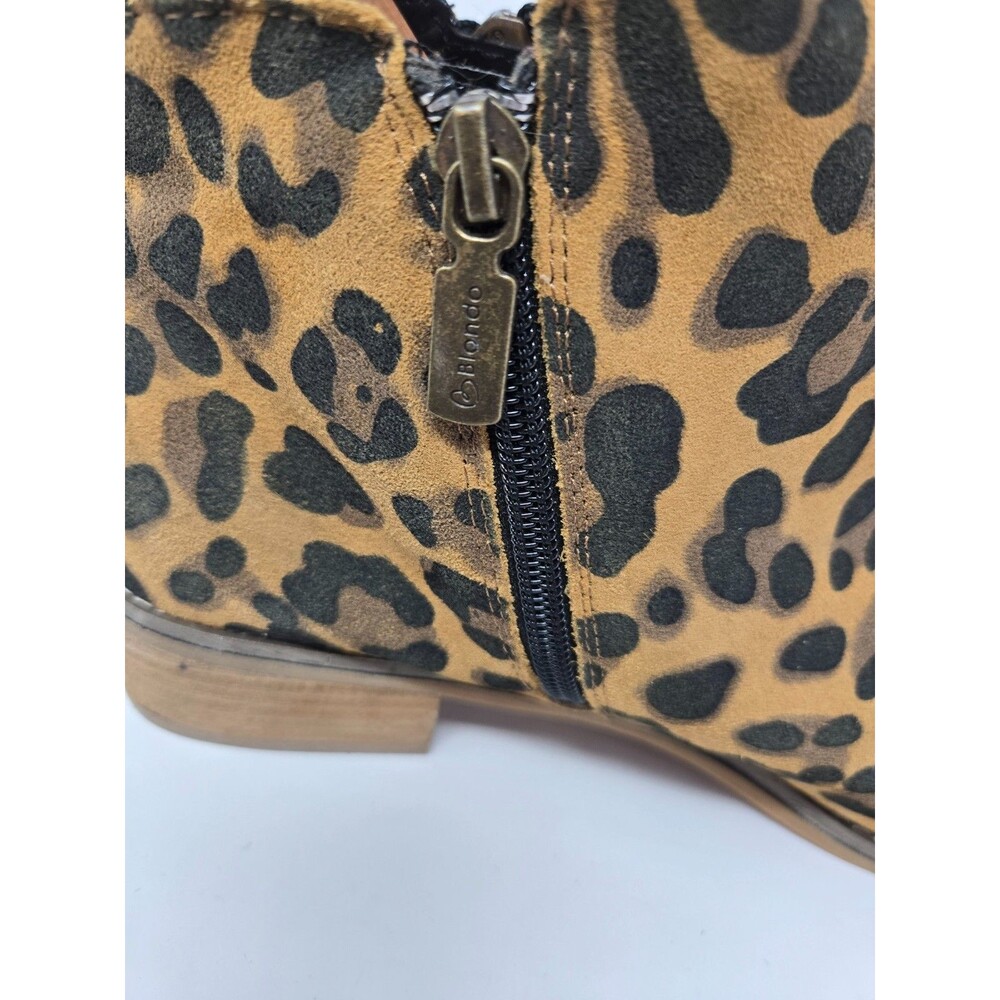 Blondo Liam Waterproof Leopard Suede Ankle Booties Sz 11 Mob Wife Aesthetic - Picture 5 of 12